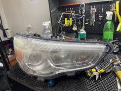 Mitsubishi ASX | Установка bi led линз, полировка