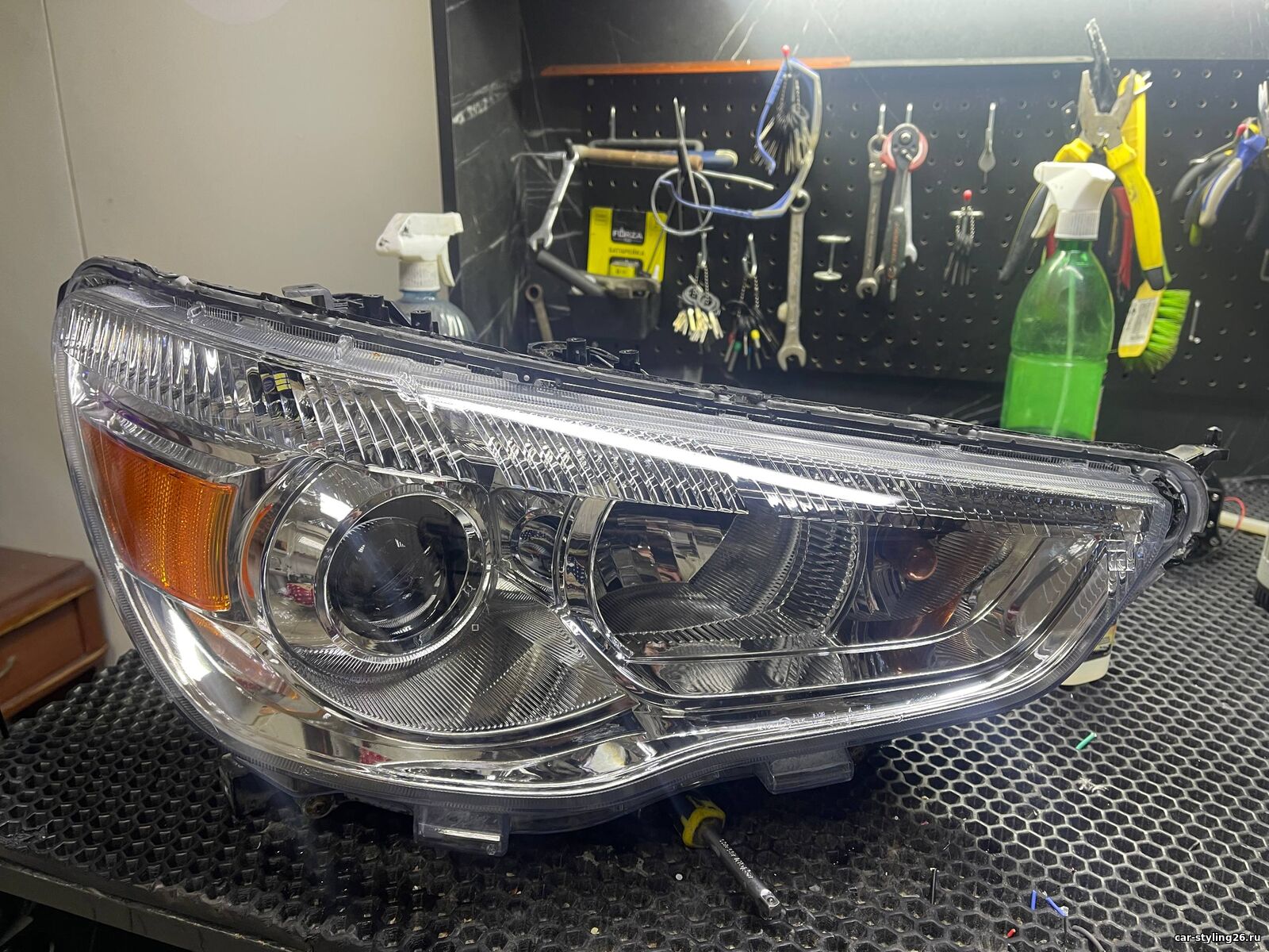 Mitsubishi ASX | Установка bi led линз, полировка