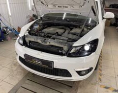 Skoda Octavia A5 с AFS| Установка bi led линз, полировка стекол,