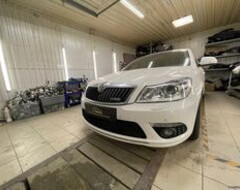 Skoda Octavia A5 с AFS| Установка bi led линз, полировка стекол,