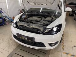 Skoda Octavia A5 с AFS| Установка bi led линз, полировка стекол,