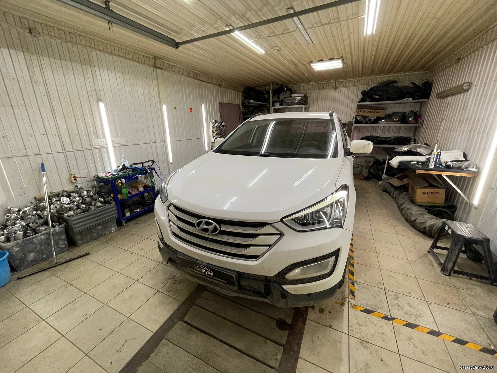 Hyundai SantaFe| Установка bi led линз