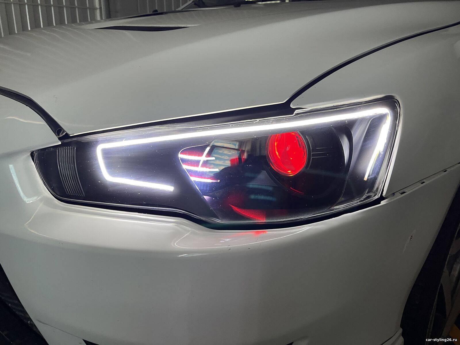 Ретрофит ( Тюнинг) фар Mitsubishi Lancer X