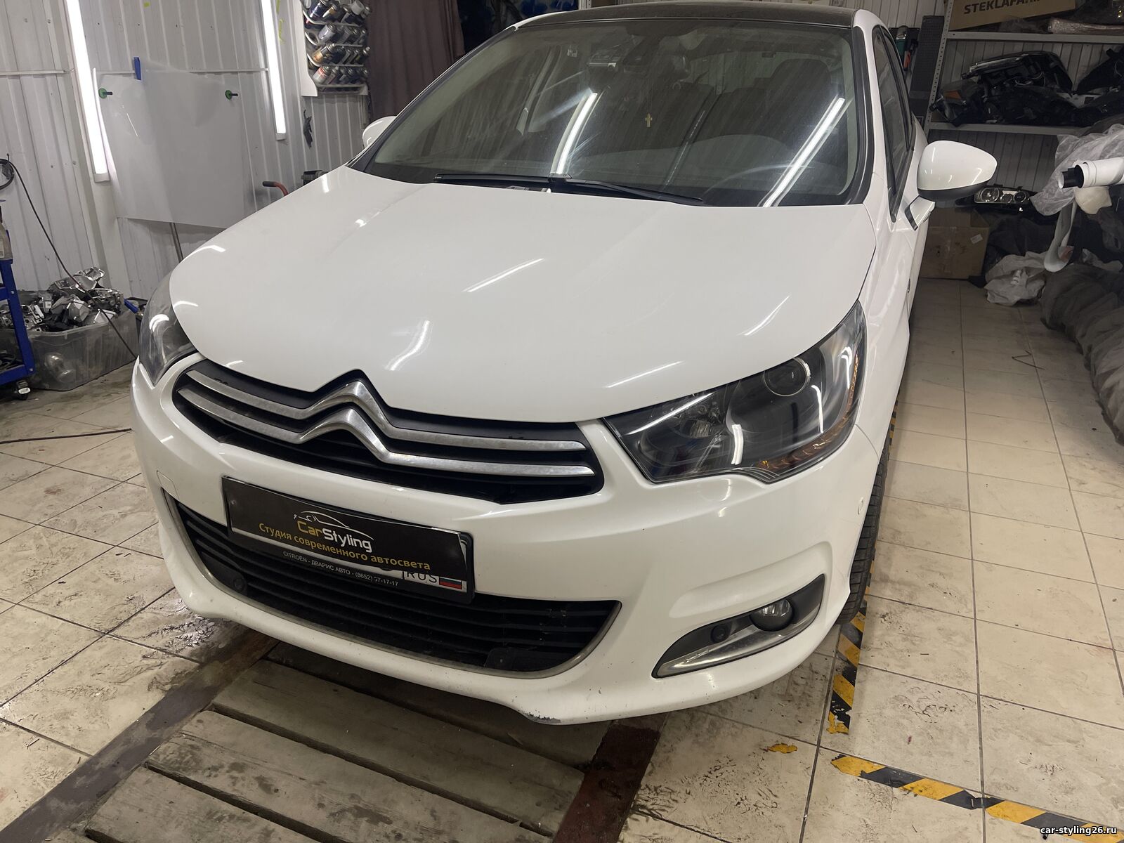 Citroen C4 Установка Bi Led линз