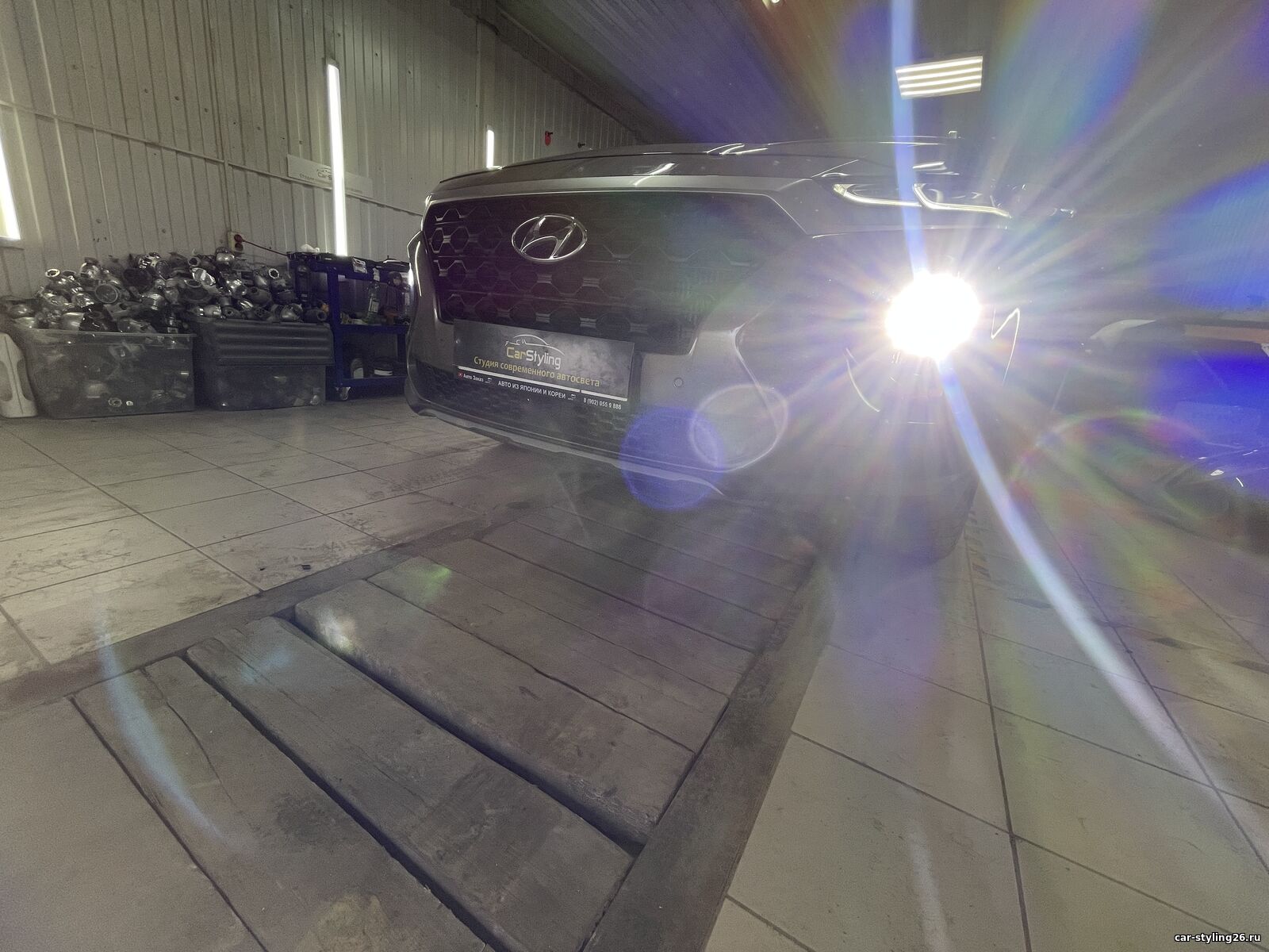 Hyundai Santa Fe 4 | Установка Bi - Led линз