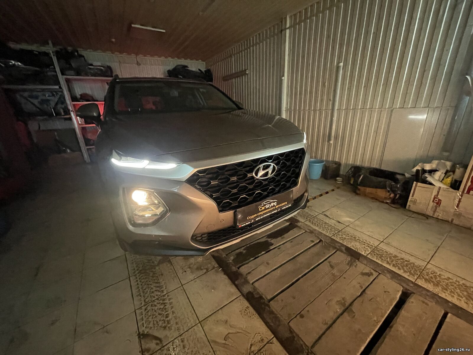 Hyundai Santa Fe 4 | Установка Bi - Led линз