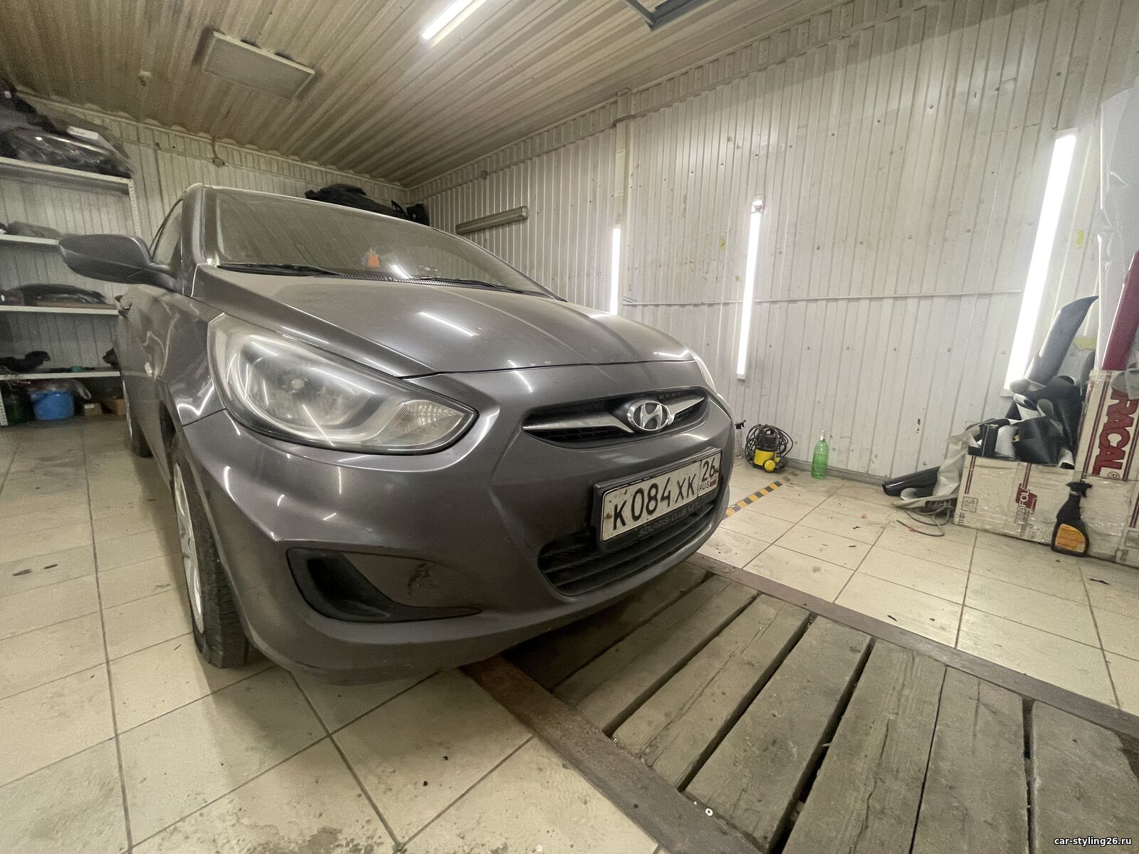 Hyundai Solaris 1 (2011) | Установка Bi led линз
